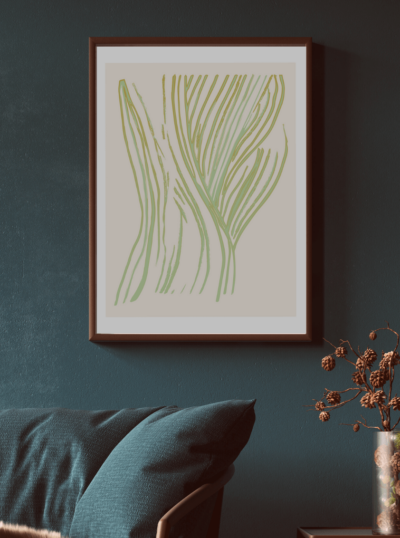 Blue Wall Art Photo Frame Mockup for Instagram Post (1)