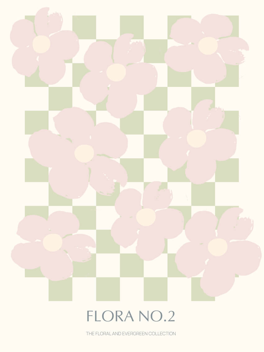 Floral-evergreen-Flora-07-grøn-30x40